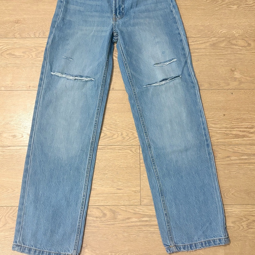 OAK + FORT Women's Light Blue High Rise Jeans